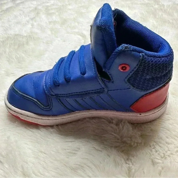 Adidas Hoops  Spider-Man Sneakers Red / Blue White Size 10 - Picture 8 of 16